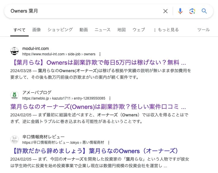 葉月らなのOwnersは投資詐欺！？口コミ評判などLINE登録した結果